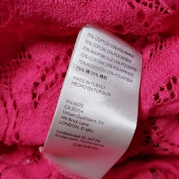 Maeve Pink Lace Button Up Blouse - Picture 4 of 8